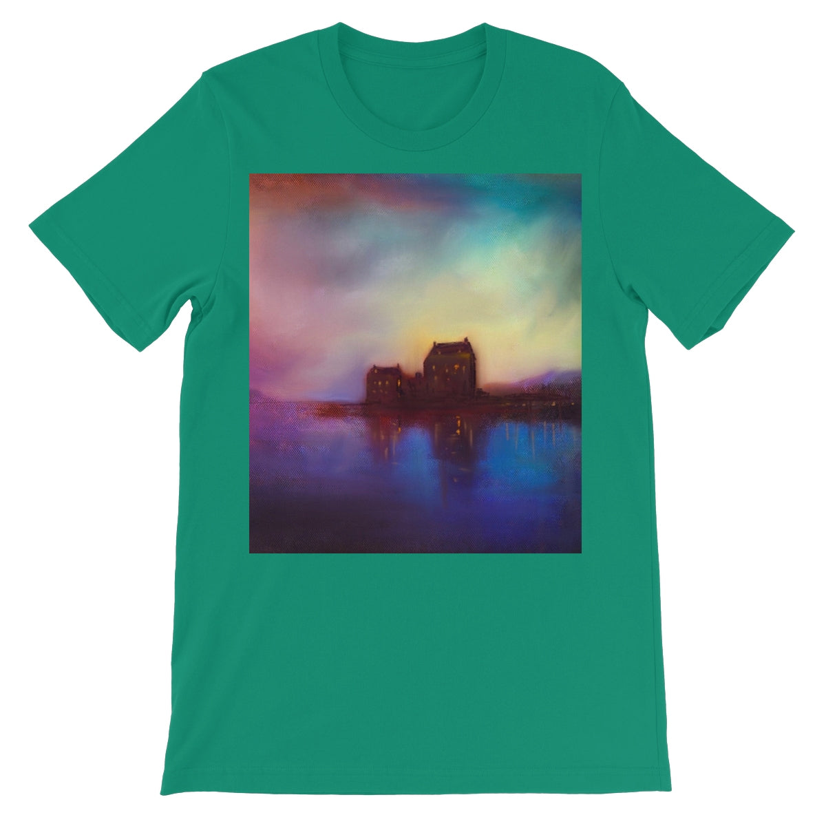 Eilean Donan Castle Sunset Unisex Short Sleeve T-Shirt | Scottish Art Gifts