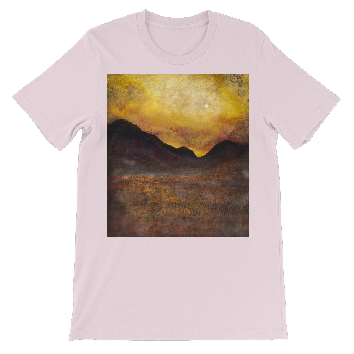Glencoe Moonlight Unisex Short Sleeve T-Shirt | Scottish Art Gifts