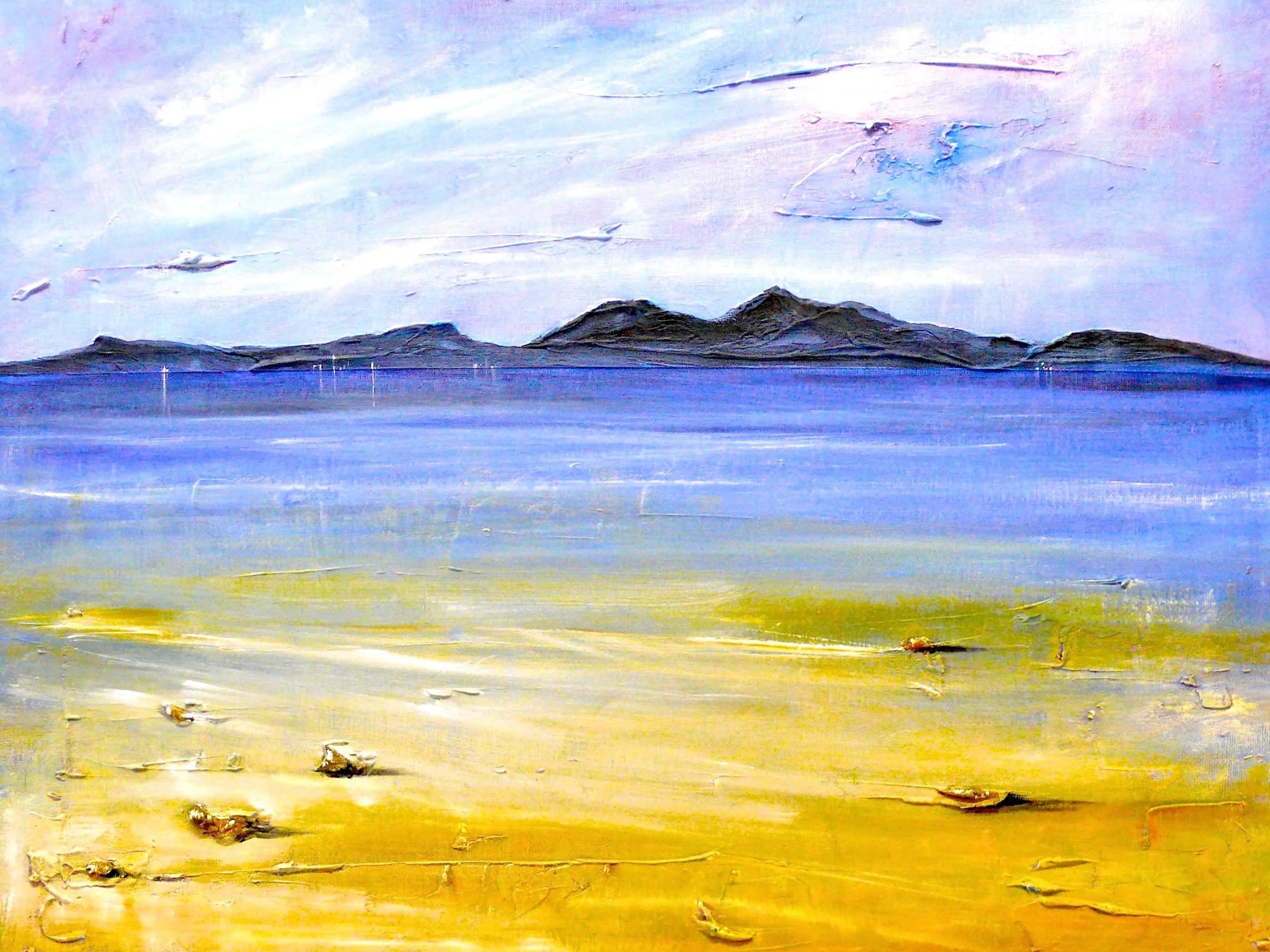 Camusdarach Beach Arisaig Original Painting - Commission Scottish Artist Highlands & Lowlands Art Gallery Scotland
