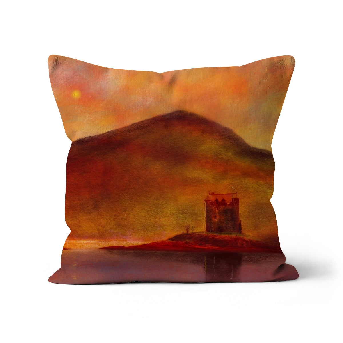 Castle Stalker Sunset Cushion.