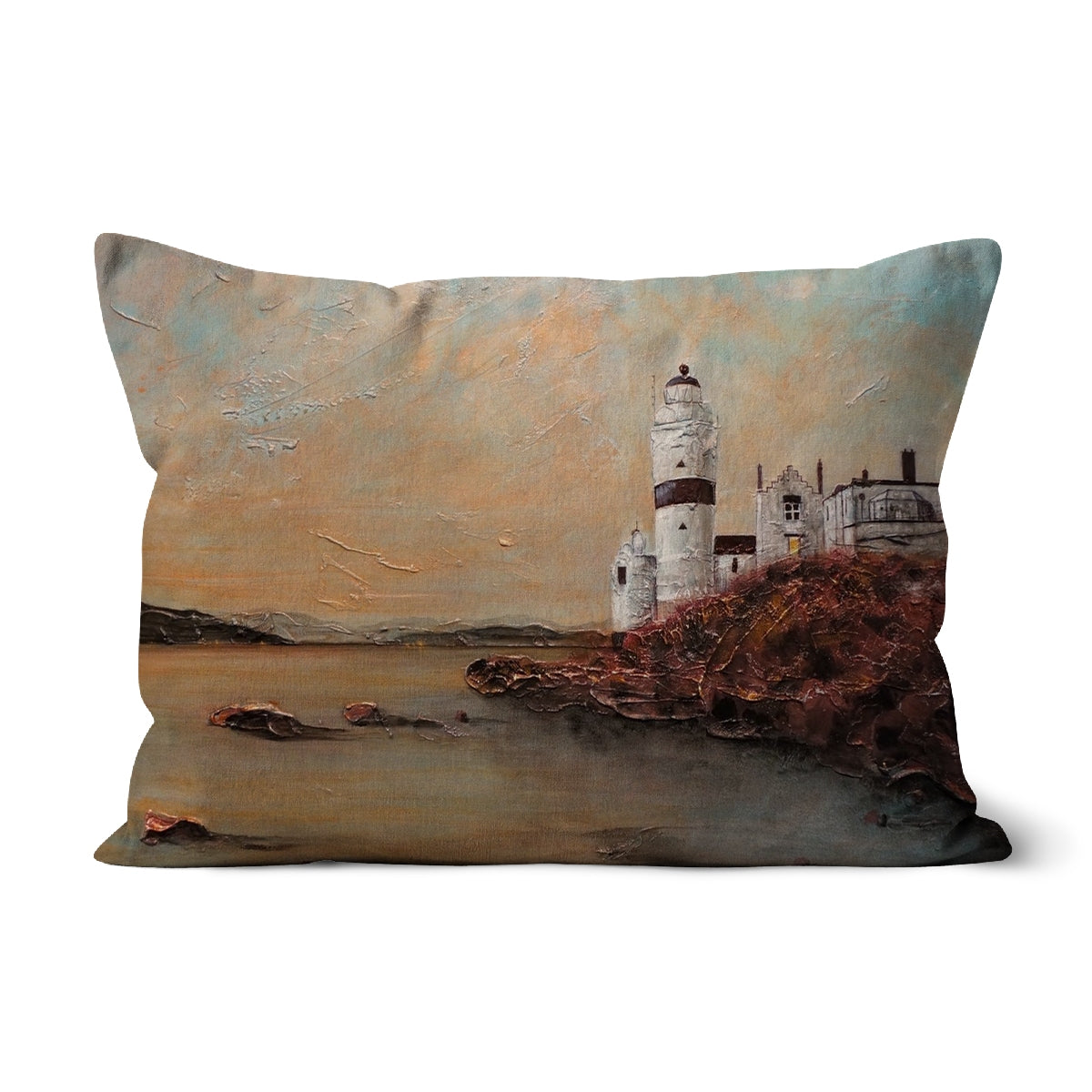 Cloch Lighthouse Dawn Cushion.