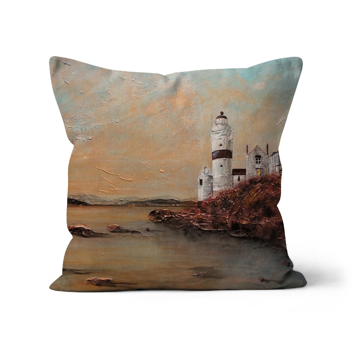 Cloch Lighthouse Dawn Cushion.