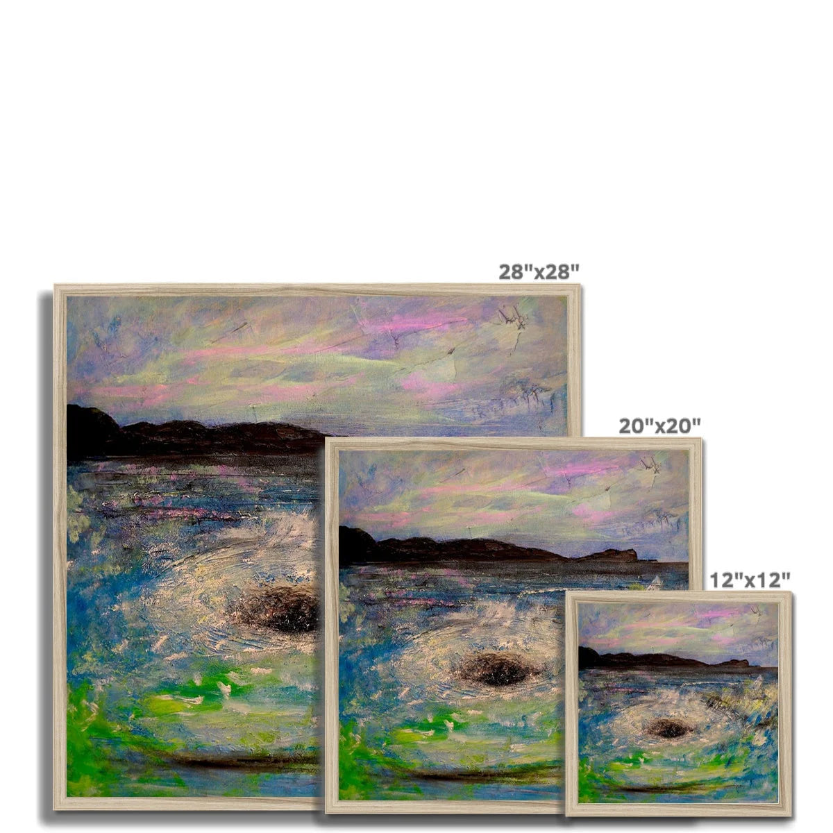 The Corryvreckan Whirlpool Framed Print - Historic & Iconic Art Gallery Scotland Worldwide Shipping Scottish Castles Paintings and Fine