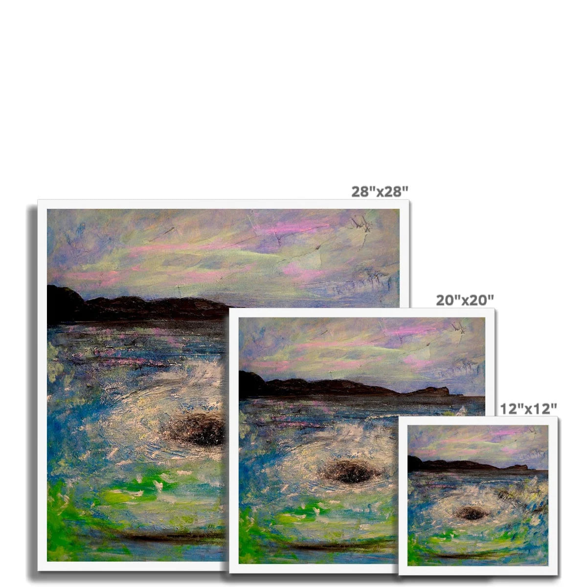 The Corryvreckan Whirlpool Framed Print - Historic & Iconic Art Gallery Scotland Worldwide Shipping Scottish Castles Paintings and Fine