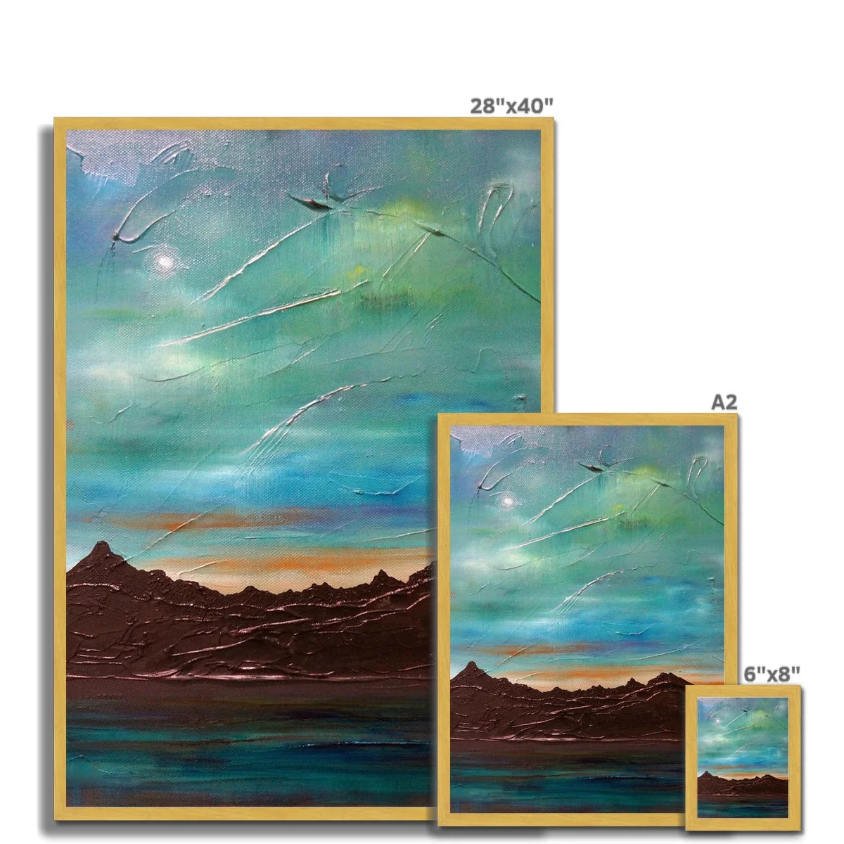 The Cuillin from Elgol Antique Framed Print - Skye Art Gallery Scotland Worldwide Shipping Scottish Landscape Paintings and Prints