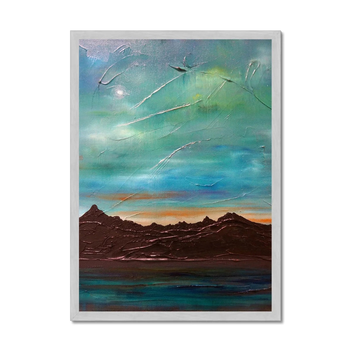 The Cuillin from Elgol Antique Framed Print - Skye Art Gallery Scotland Worldwide Shipping Scottish Landscape Paintings and Prints