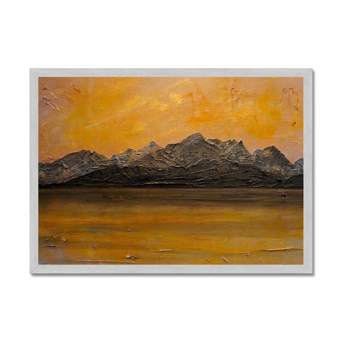 Cuillin Sunset Antique Framed Print.