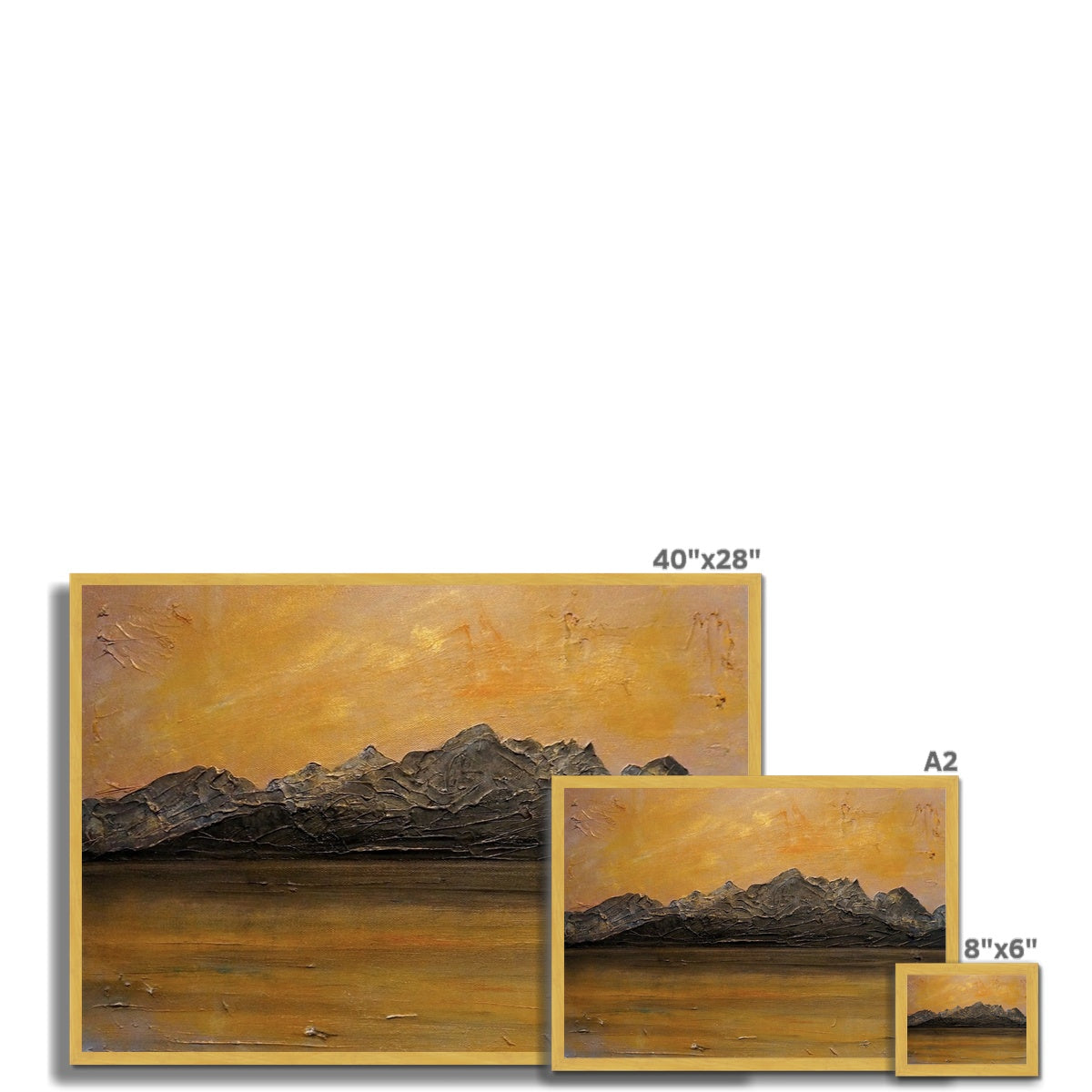 Cuillin Sunset Antique Framed Print.