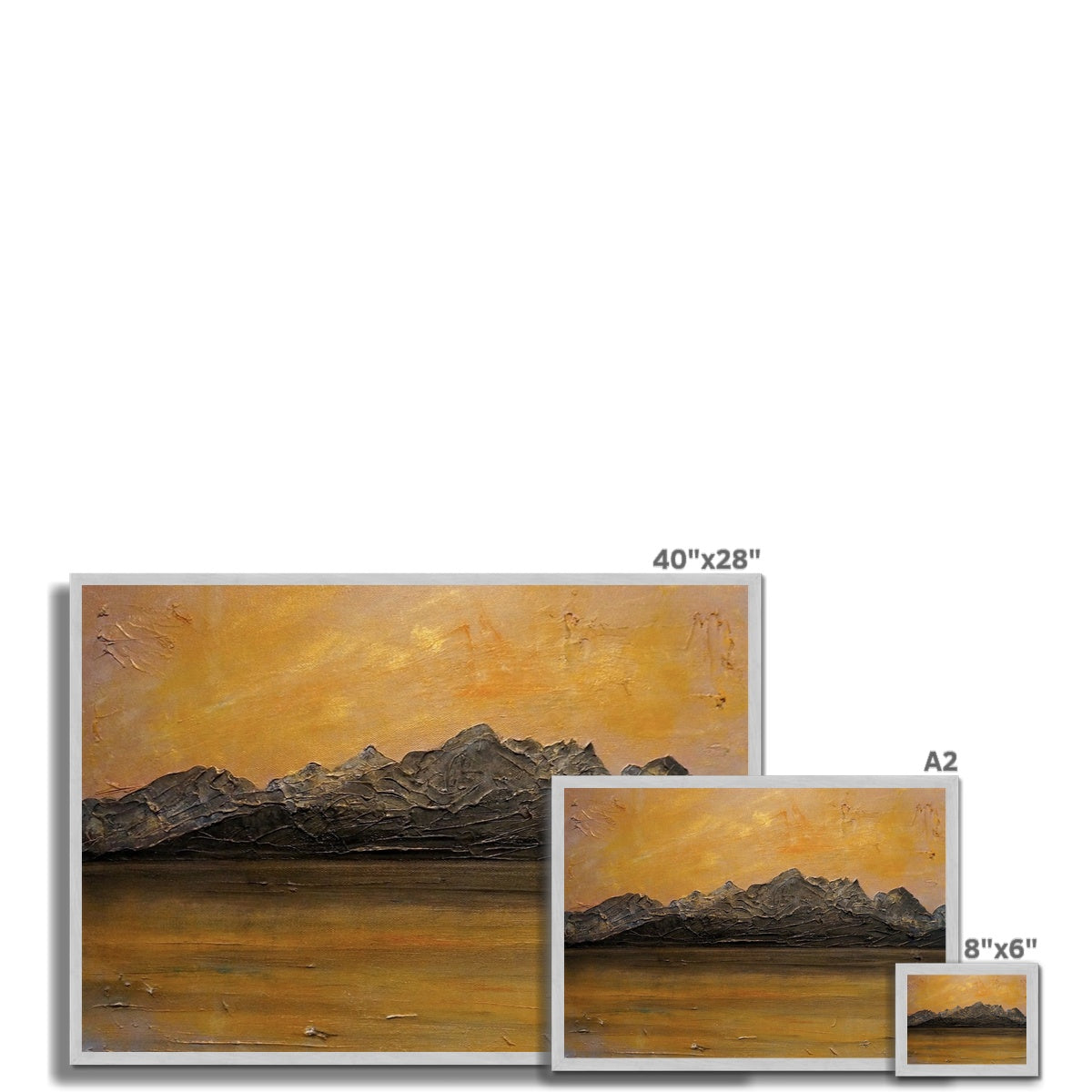 Cuillin Sunset Antique Framed Print.