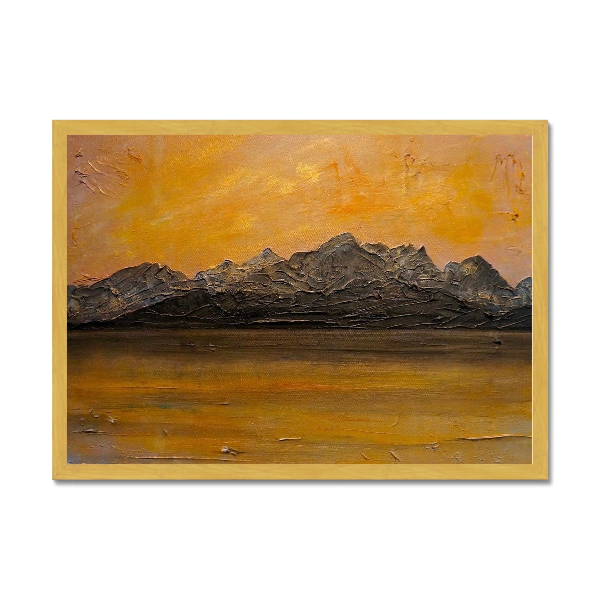 Cuillin Sunset Antique Framed Print.