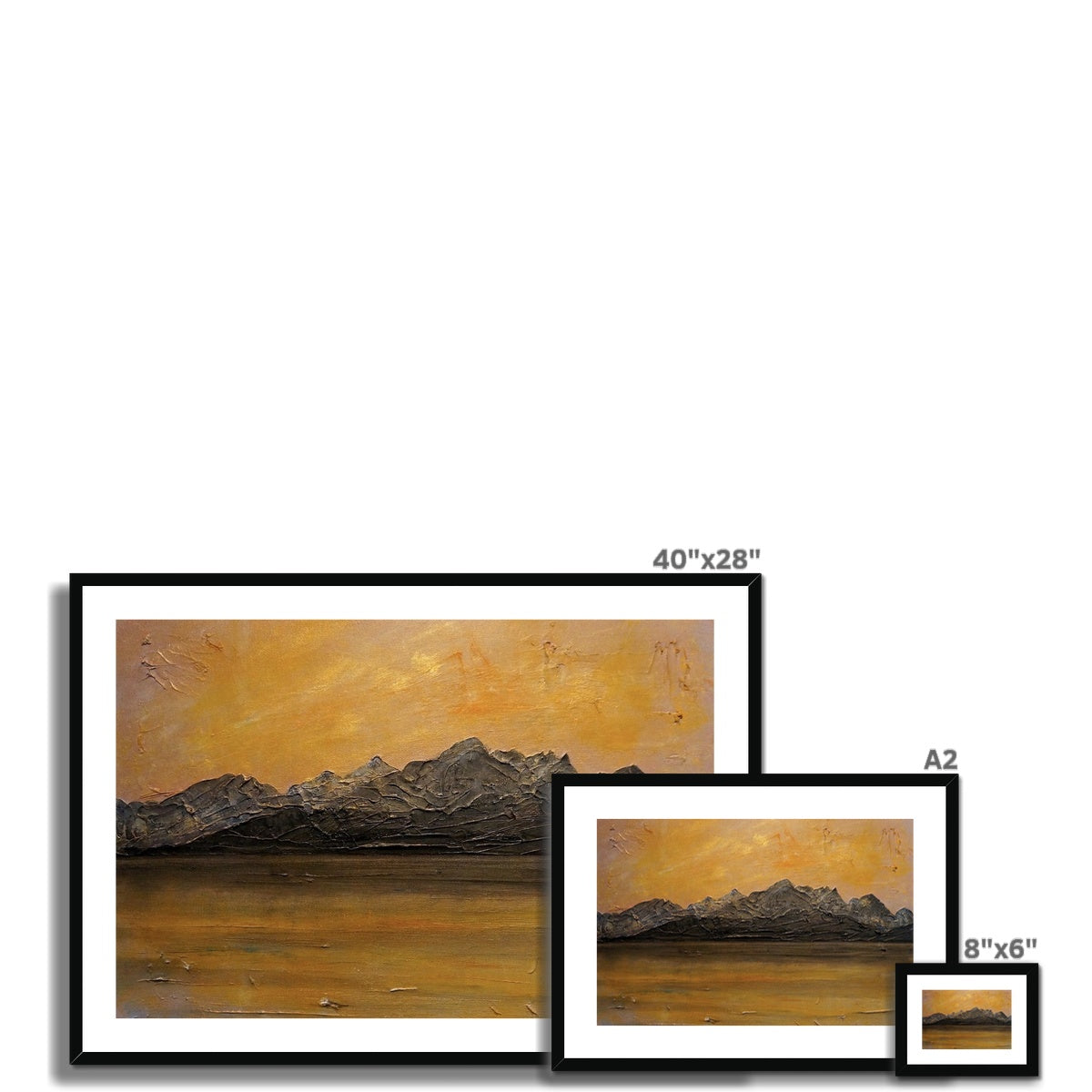 Cuillin Sunset Framed & Mounted Print.