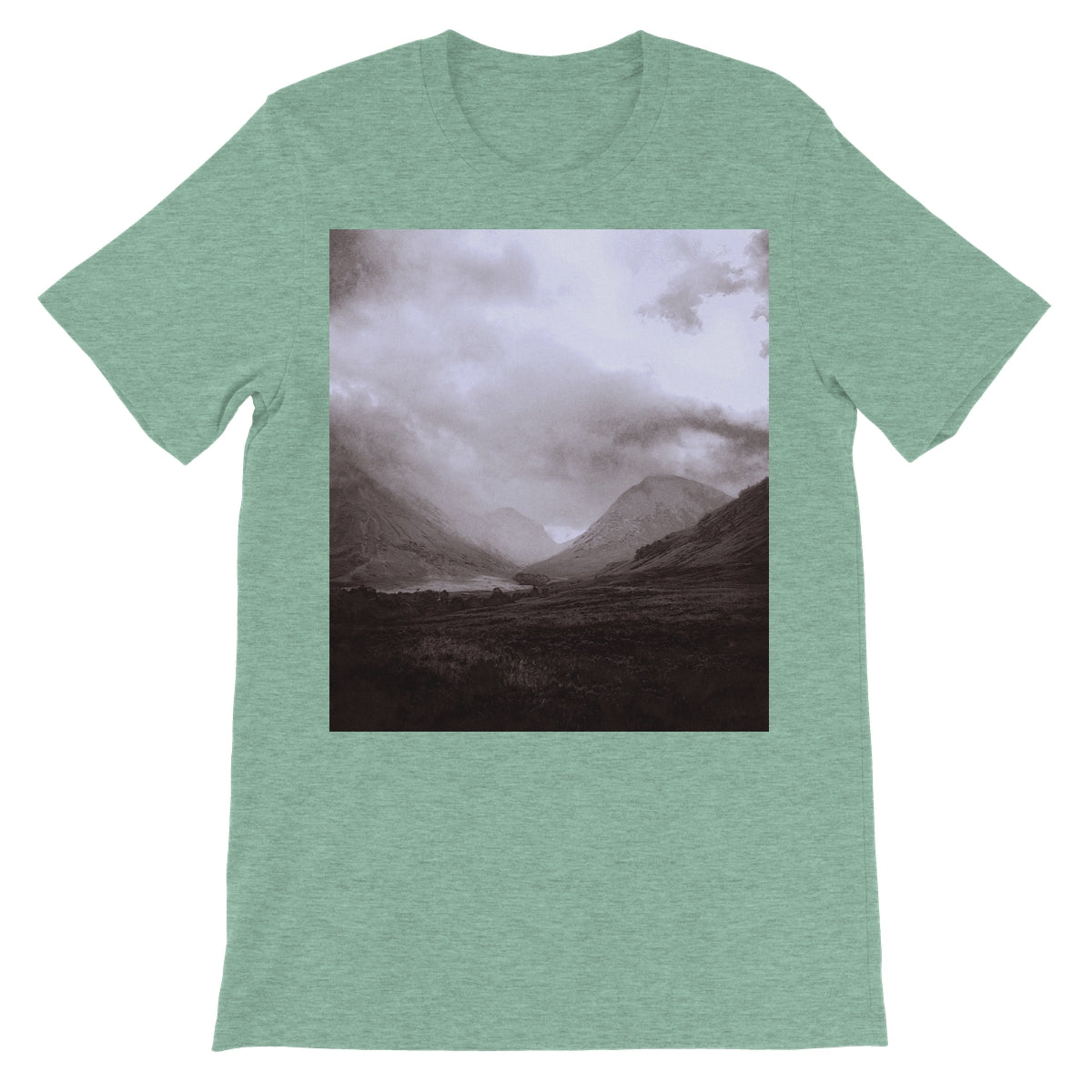 Glencoe Mist Unisex Short Sleeve T-Shirt | Scottish Art Gifts