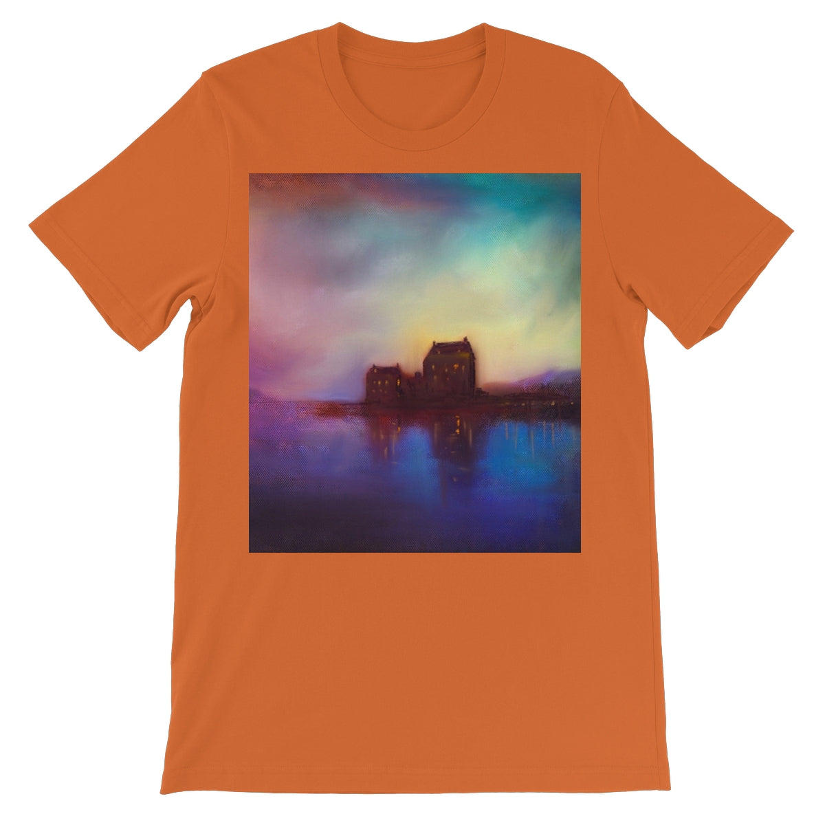 Eilean Donan Castle Sunset Unisex Short Sleeve T-Shirt | Scottish Art Gifts