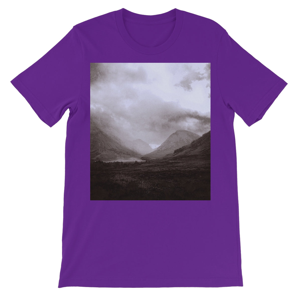 Glencoe Mist Unisex Short Sleeve T-Shirt | Scottish Art Gifts