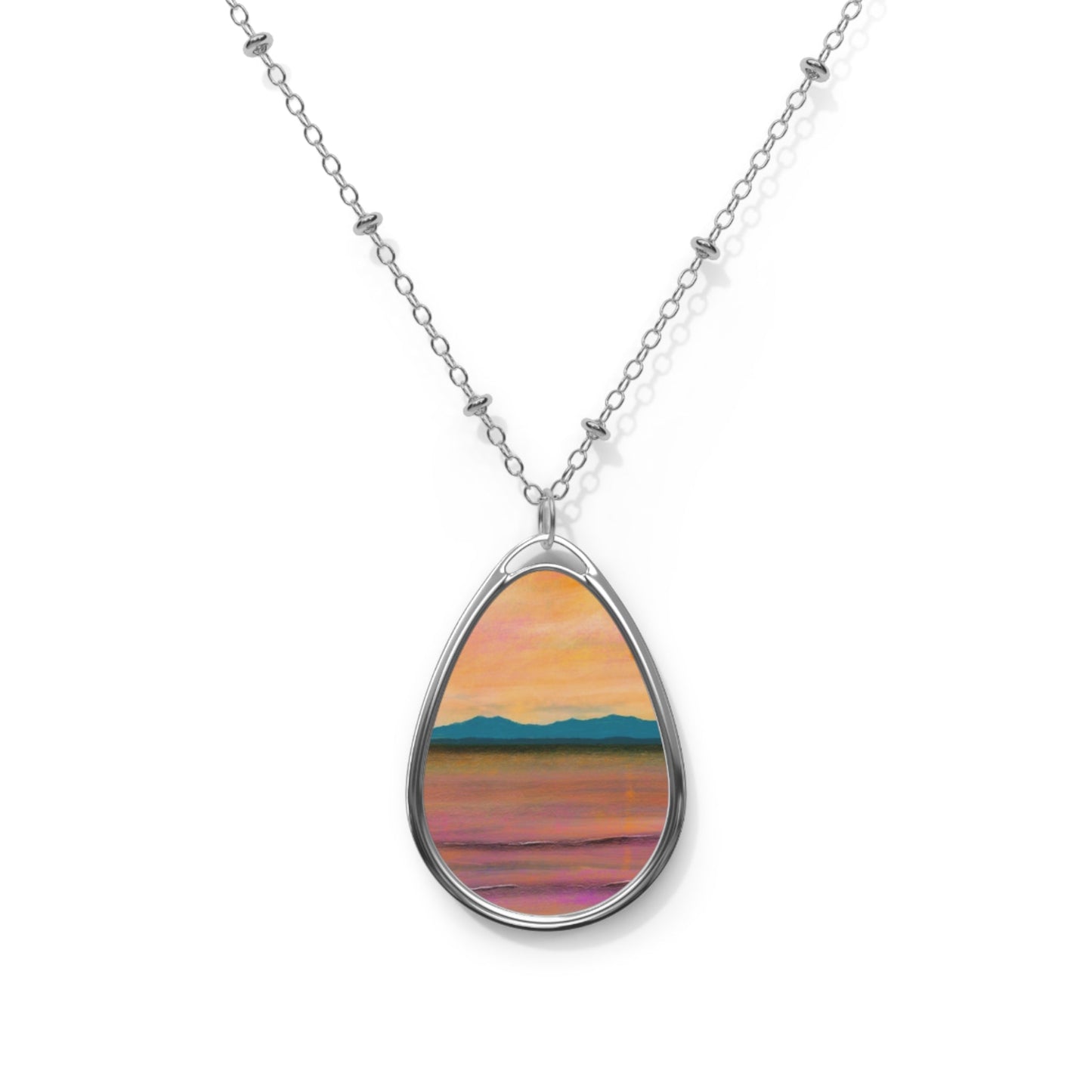 Dusk Over Arran Art Necklace | Scottish Art Gifts