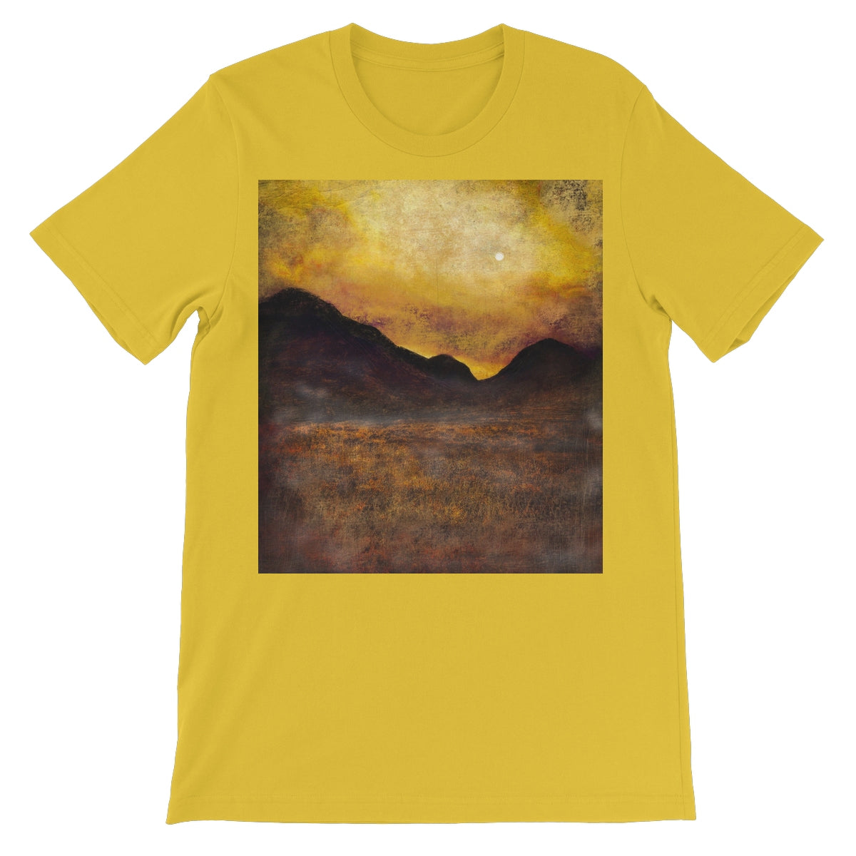 Glencoe Moonlight Unisex Short Sleeve T-Shirt | Scottish Art Gifts