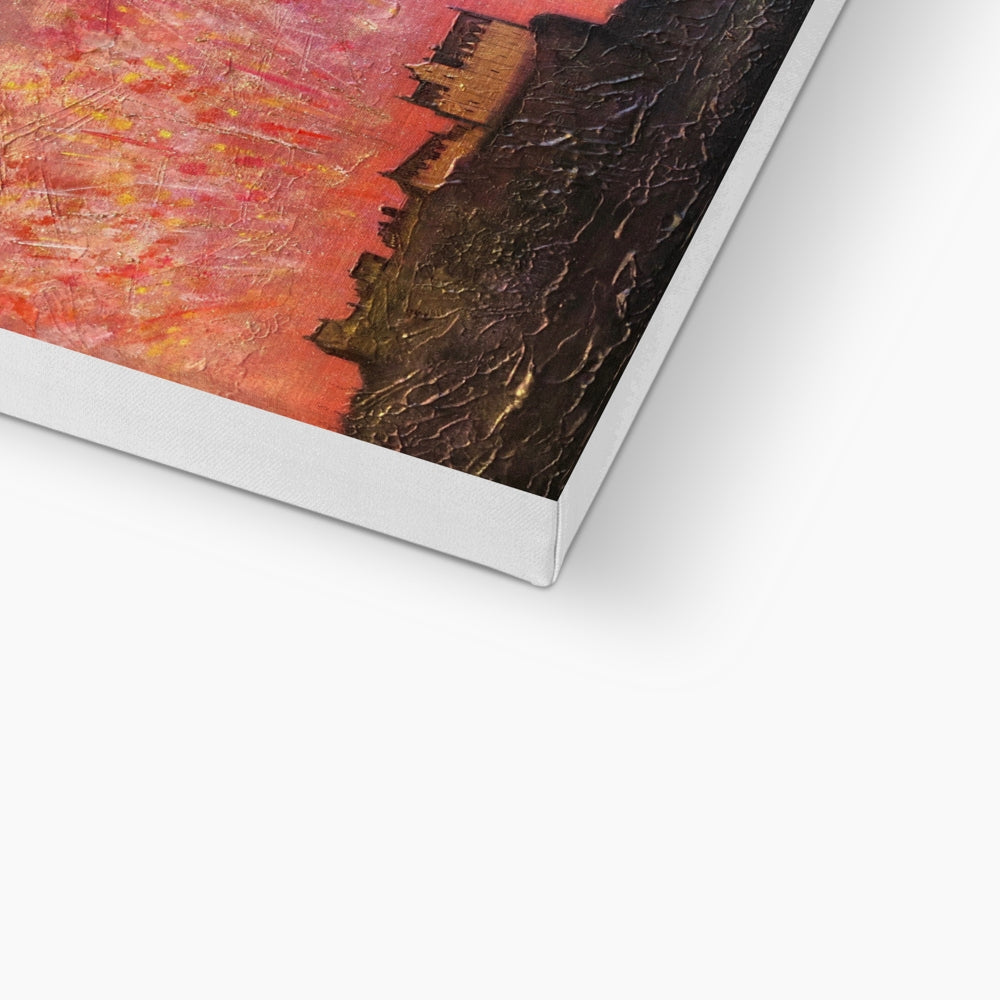 Edinburgh Castle Fireworks Eco Art Canvas Print | Scottish Art Gifts
