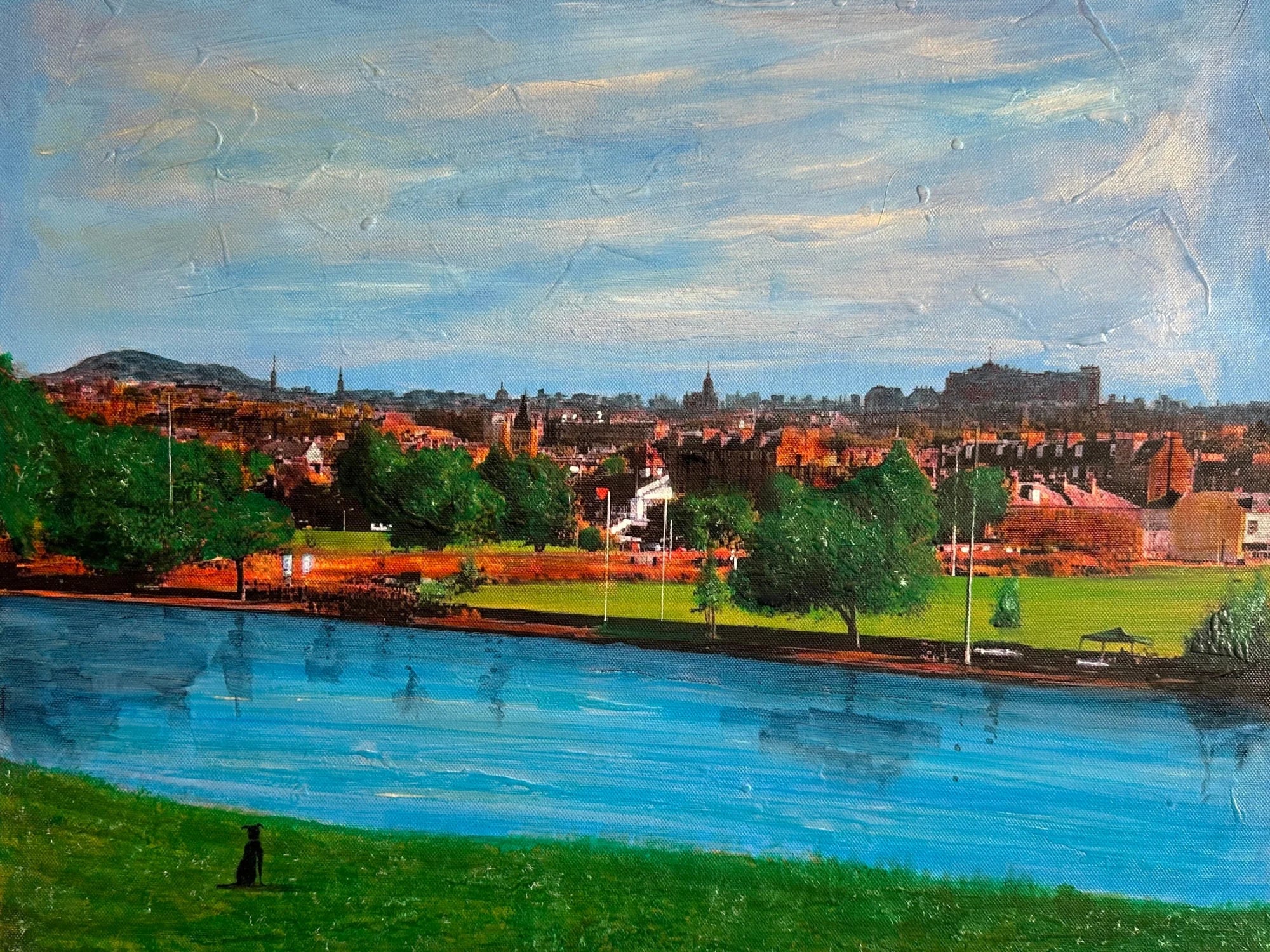 Edinburgh from Inverleith Original Painting - Scottish Artist & Glasgow Art Gallery Scotland