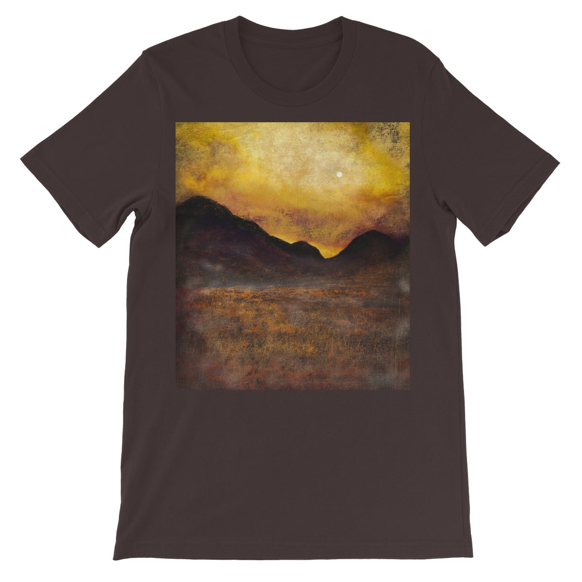 Glencoe Moonlight Unisex Short Sleeve T-Shirt | Scottish Art Gifts