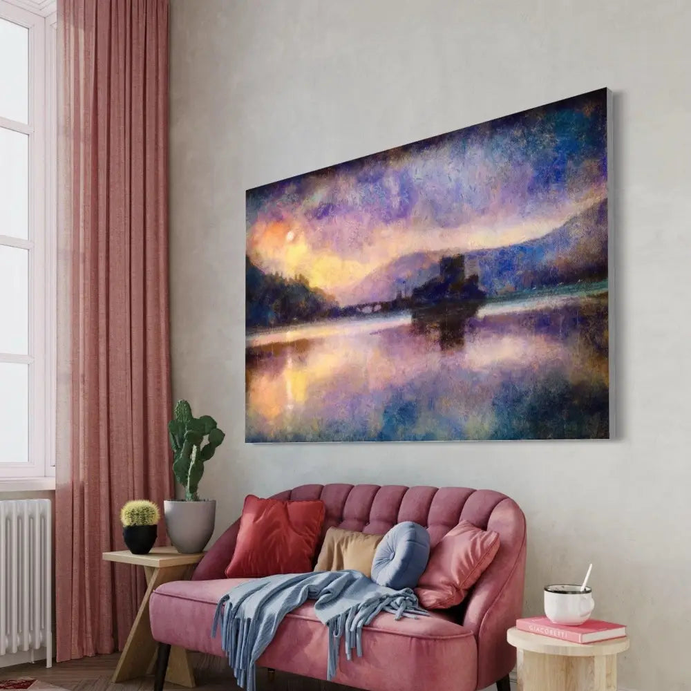 Eilean Donan Castle Moonlight - Scottish Statement Interior Wall Art - Historic & Iconic Gallery Scotland