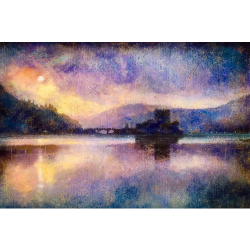 Eilean Donan Castle Moonlight - Scottish Statement Interior Wall Art - Historic & Iconic Gallery Scotland