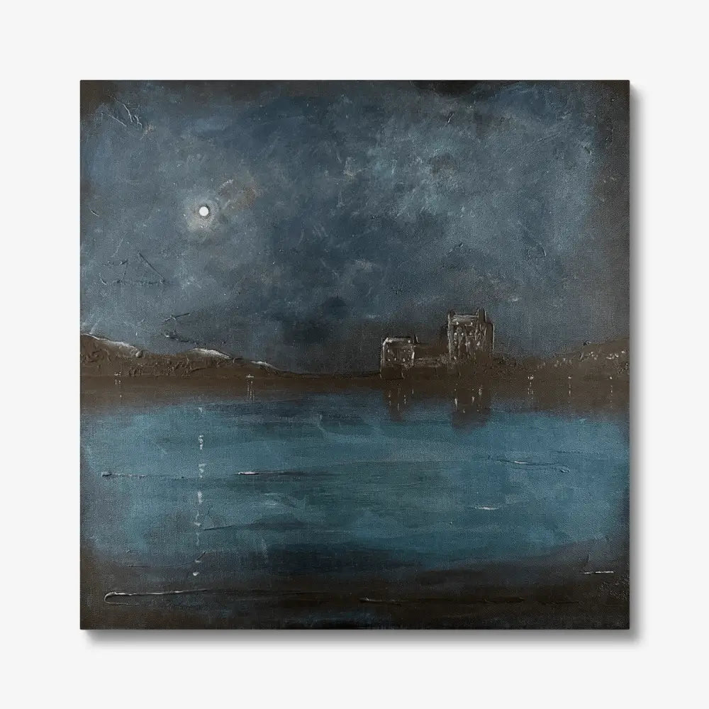 Eilean Donan Castle Prussian Twilight Original Scottish Landscape Painting