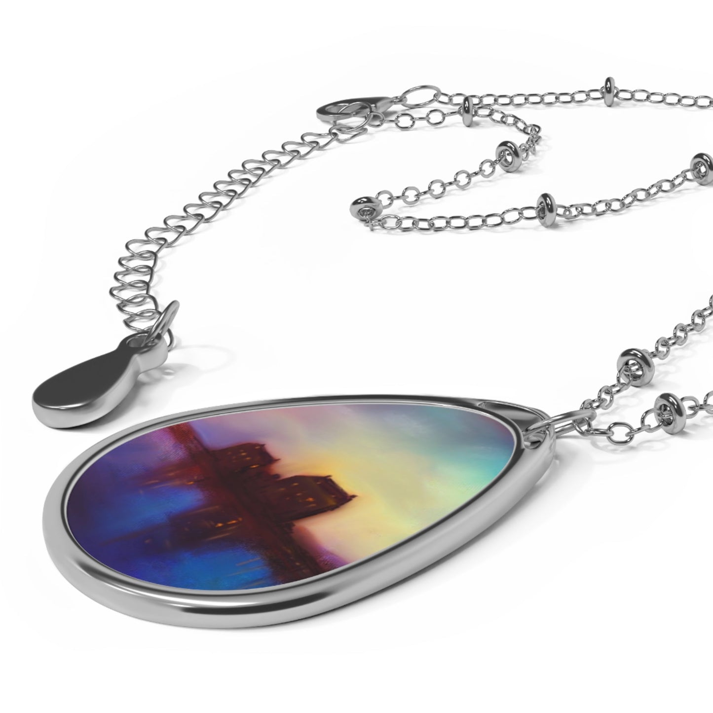 Eilean Donan Castle Sunset Art Necklace | Scottish Art Gifts