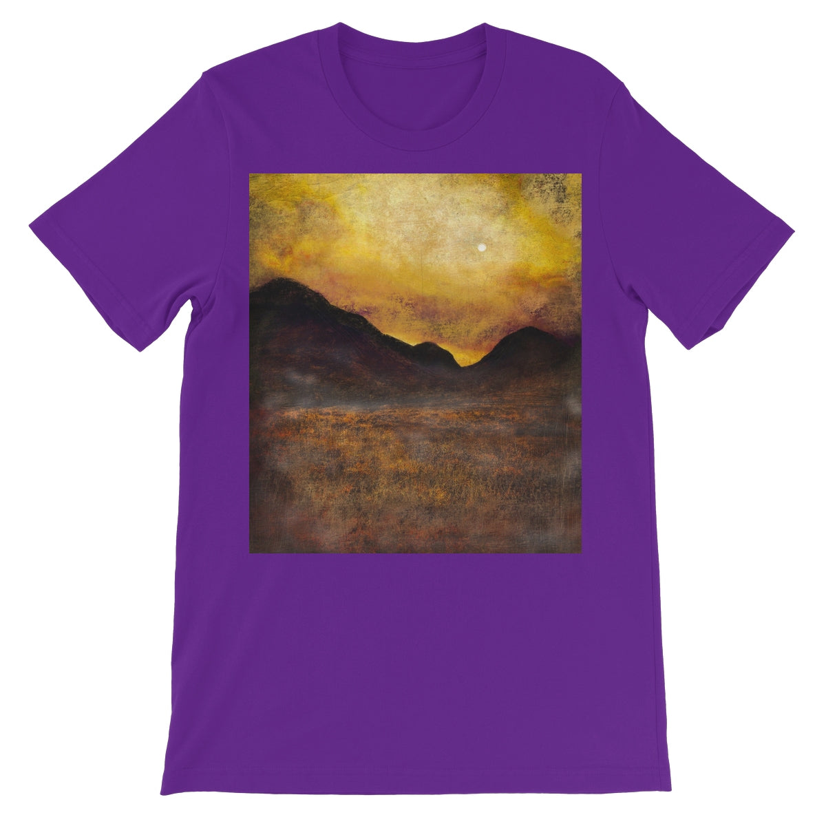 Glencoe Moonlight Unisex Short Sleeve T-Shirt | Scottish Art Gifts