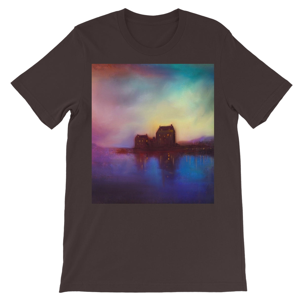 Eilean Donan Castle Sunset Unisex Short Sleeve T-Shirt | Scottish Art Gifts