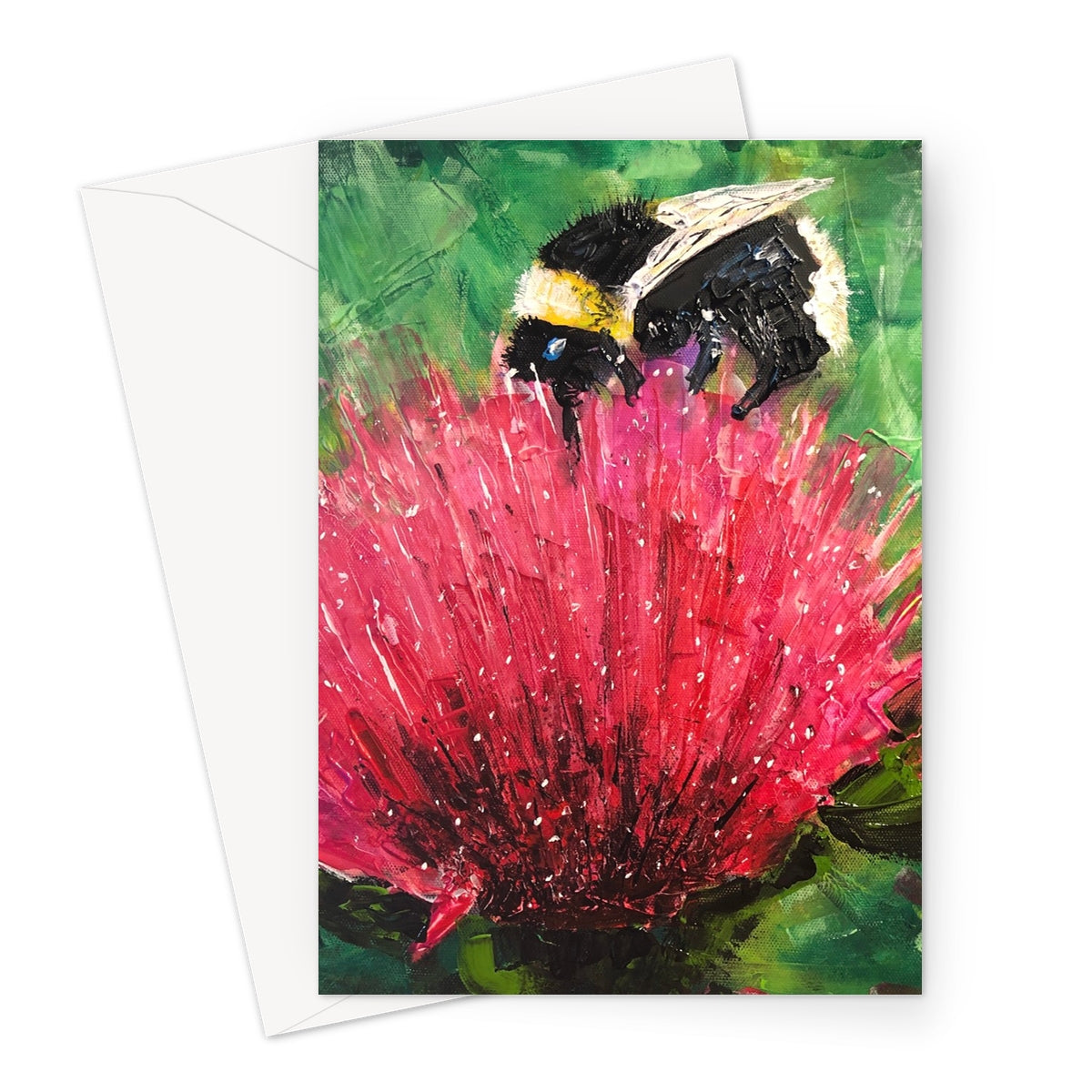 The Thistle & The Bee Greeting Card | Scottish Art Gifts