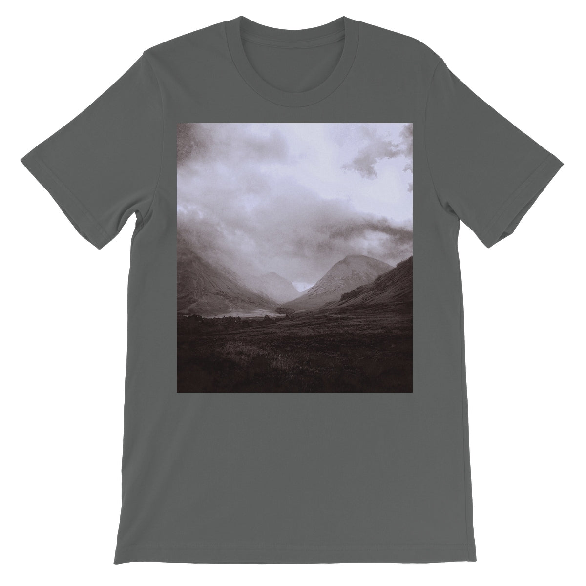 Glencoe Mist Unisex Short Sleeve T-Shirt | Scottish Art Gifts