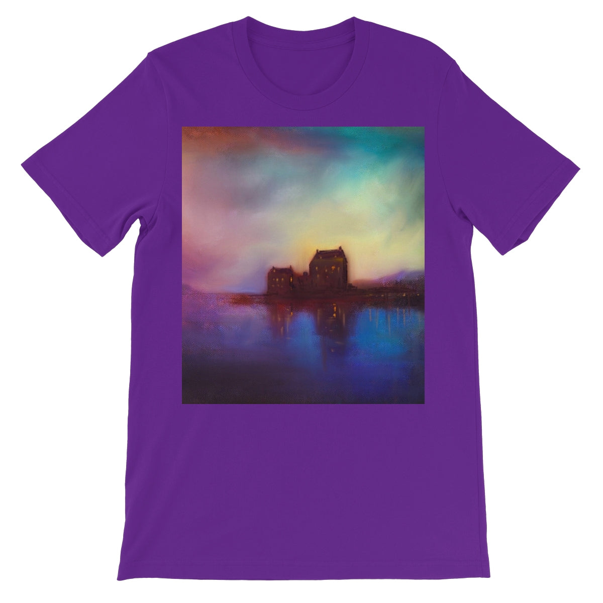 Eilean Donan Castle Sunset Unisex Short Sleeve T-Shirt | Scottish Art Gifts