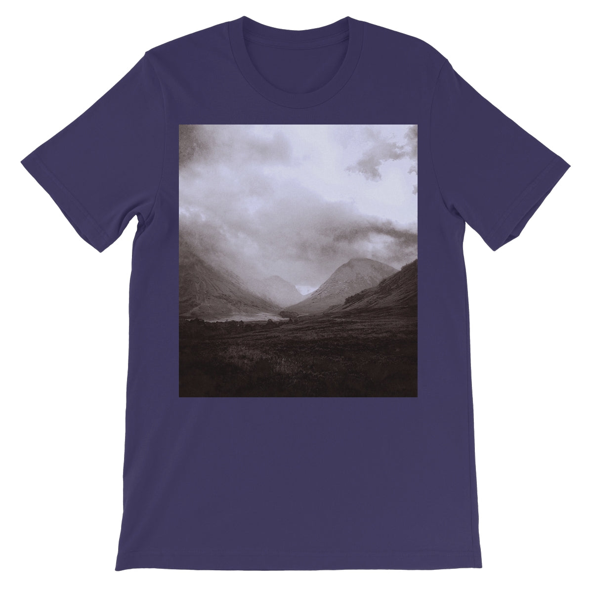 Glencoe Mist Unisex Short Sleeve T-Shirt | Scottish Art Gifts