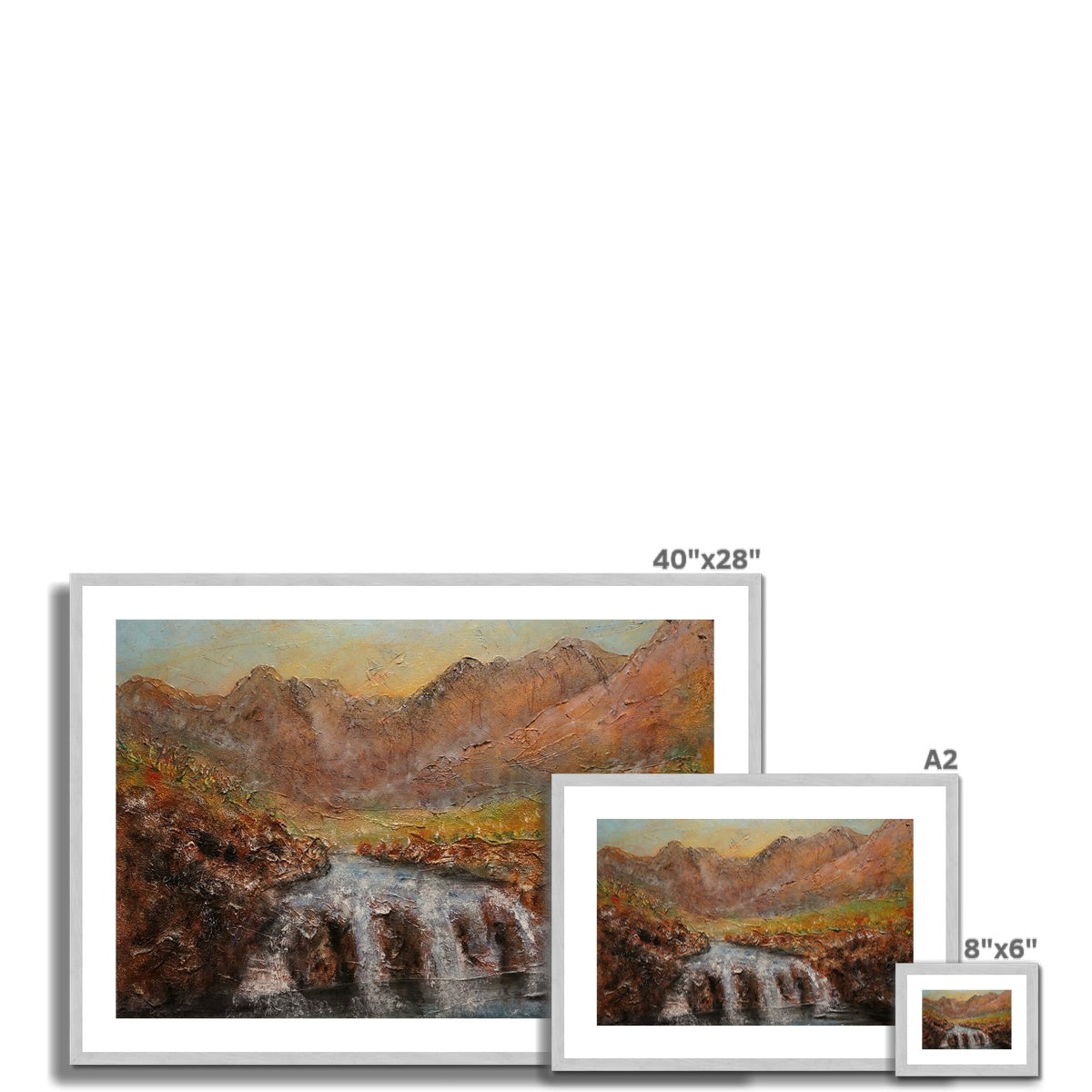 Fairy Pools Dawn Antique Framed & Mounted Print.