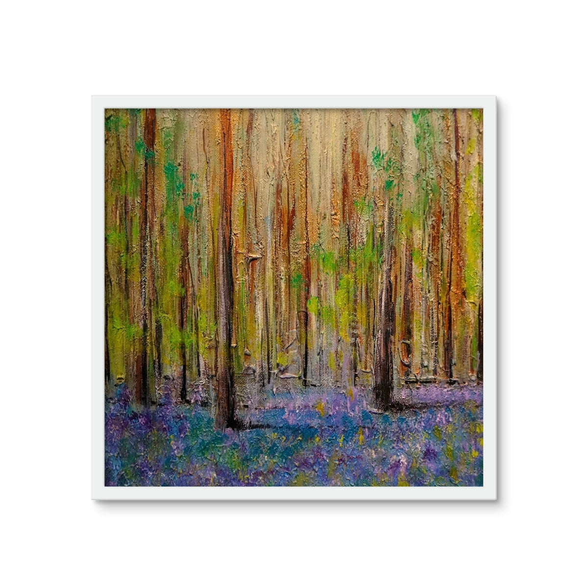 Highland Bluebells Framed Art Tile | Scottish Art Gifts