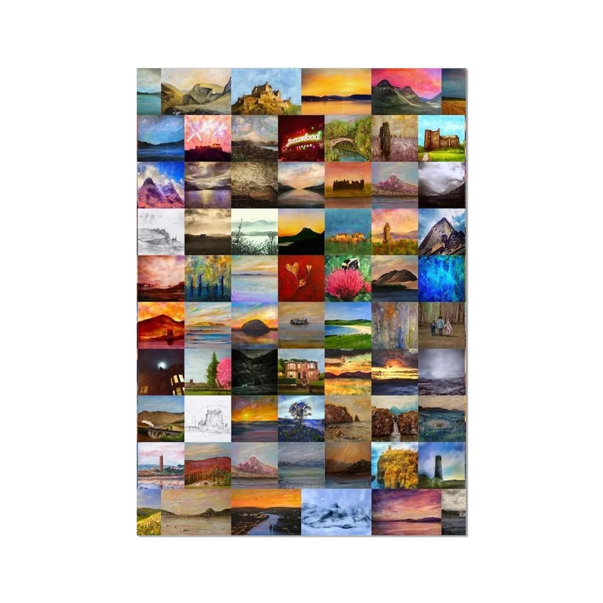 Fine Art Prints - Commission Scottish Artist Paintings Quick Buy Scotland Collage Landscape Paintings