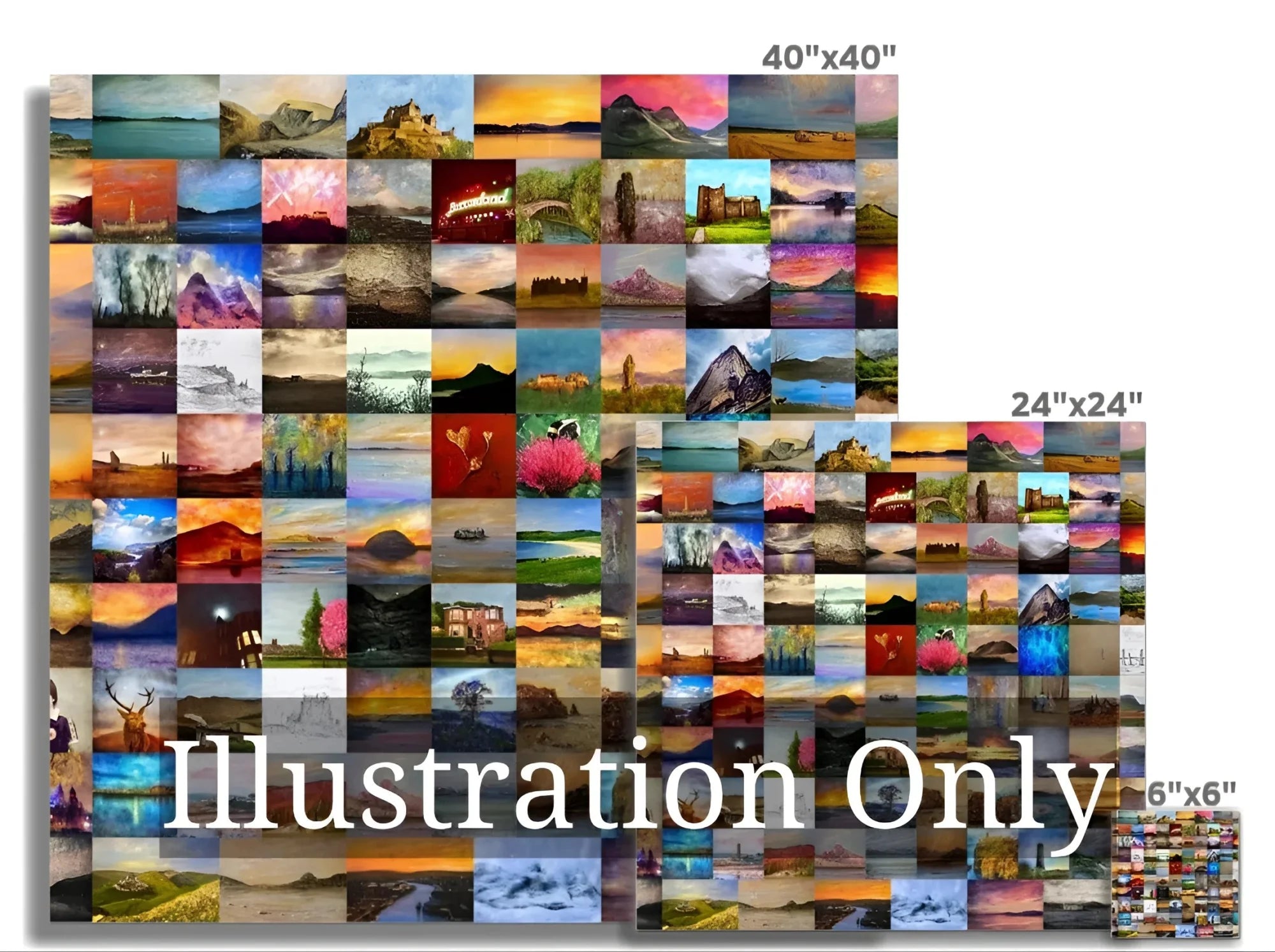 Fine Art Prints - Commission Scottish Artist Paintings Quick Buy Scotland Collage Landscape Paintings