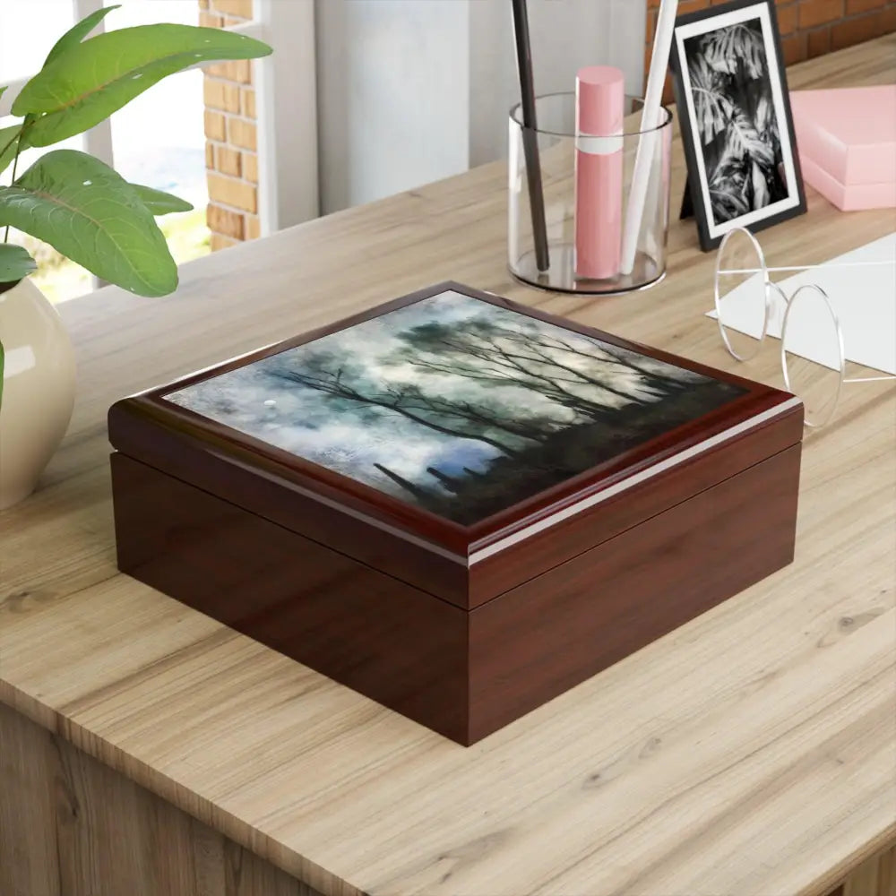 Glasgow Necropolis Moonight Art Jewellery Box