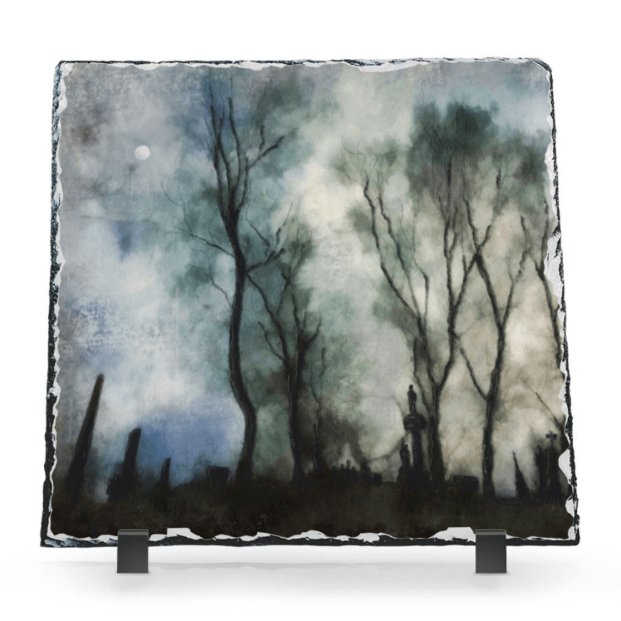 Glasgow Necropolis Moonlight Scottish Slate Art | Scottish Art Gifts