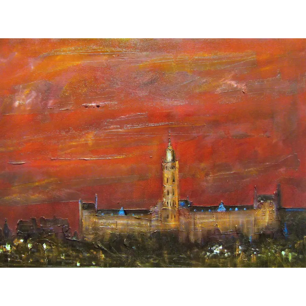 Glasgow University Dusk - Scottish Art Prints - Edinburgh & Gallery Scotland
