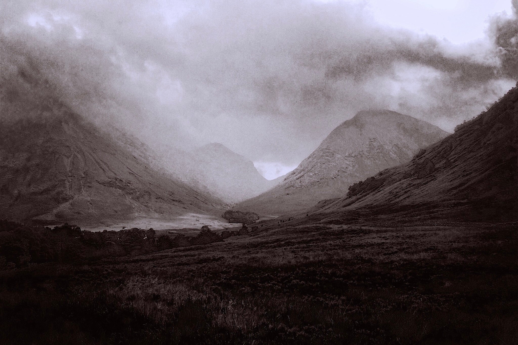 Glencoe Mist 60x40 inch Stretched Canvas Print