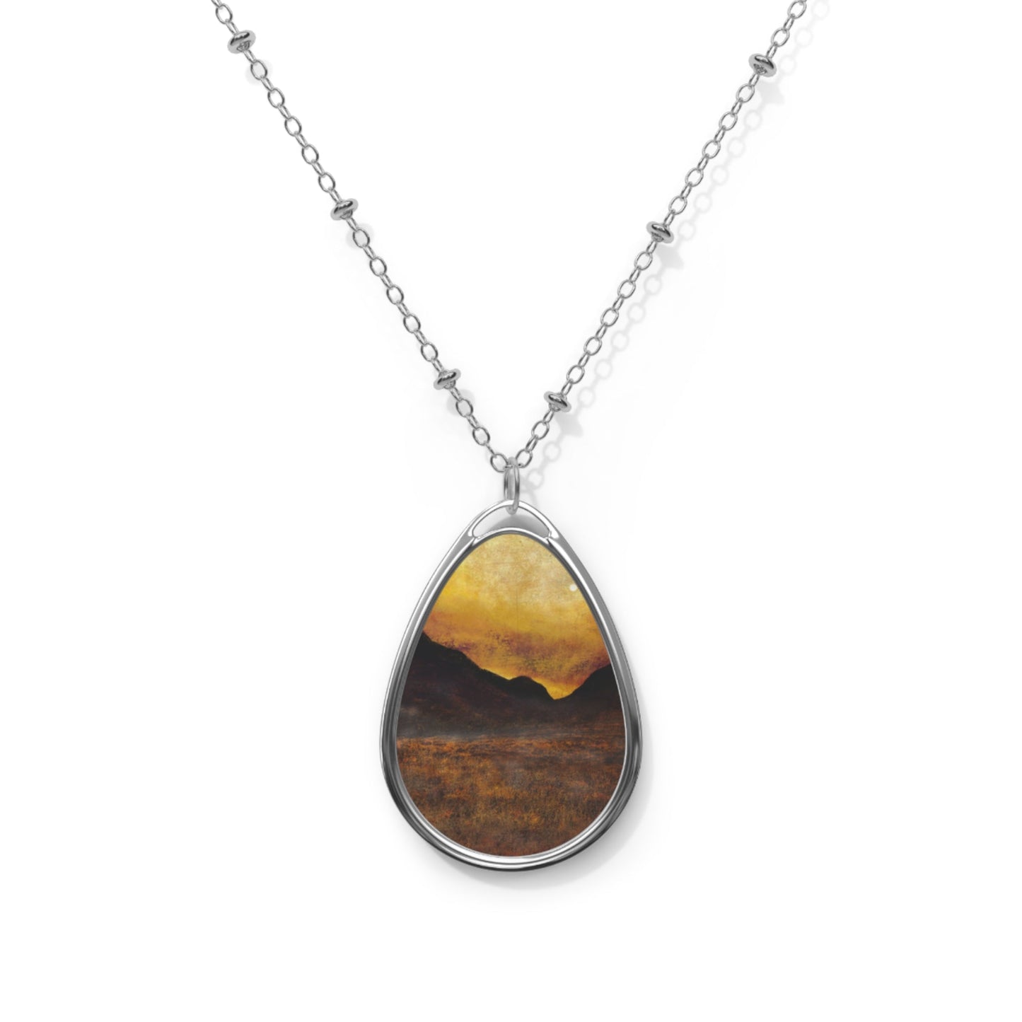 Glencoe Moonlight Art Necklace | Scottish Art Gifts