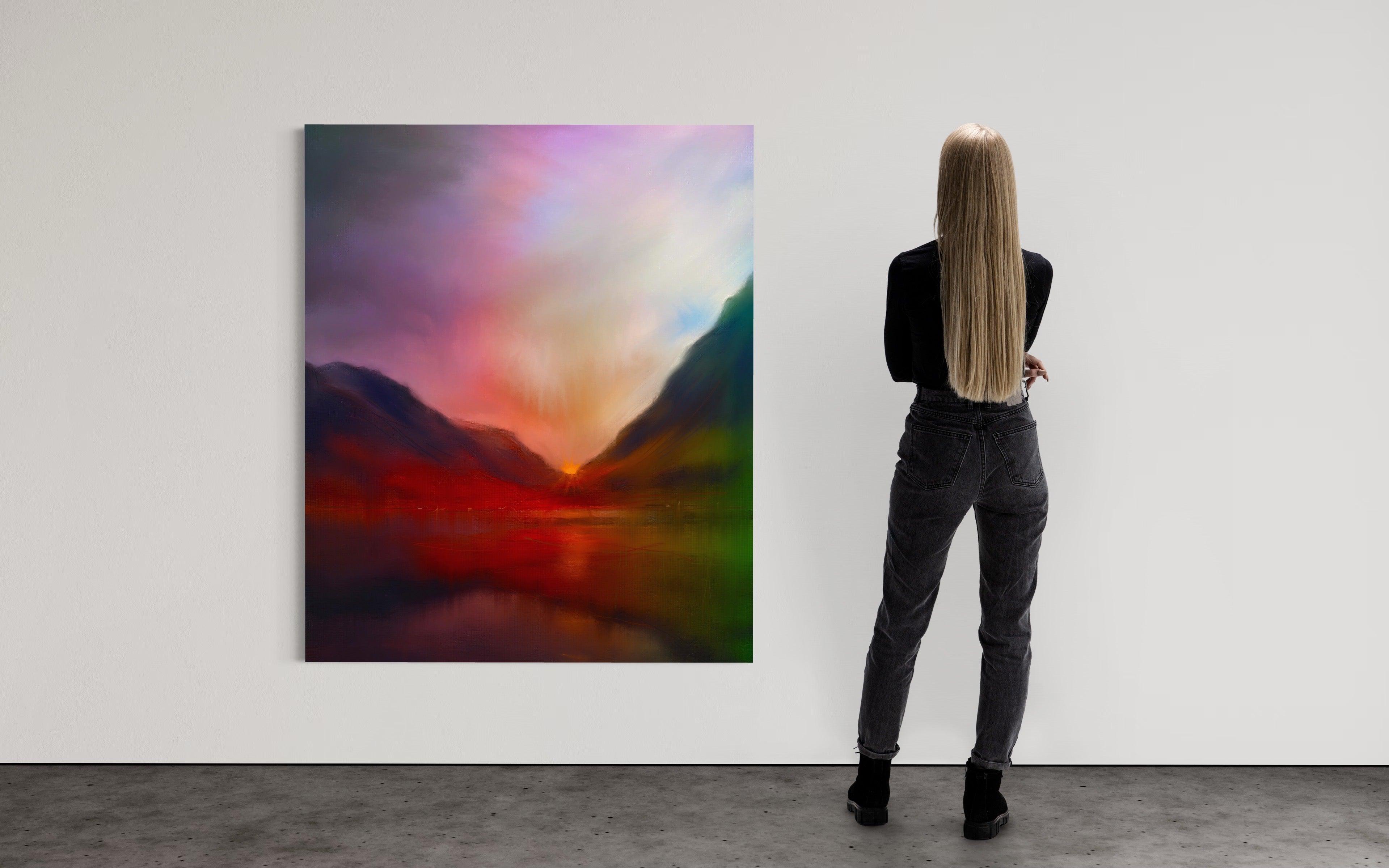 Glencoe Sunset 60x40 inch Stretched Canvas Print