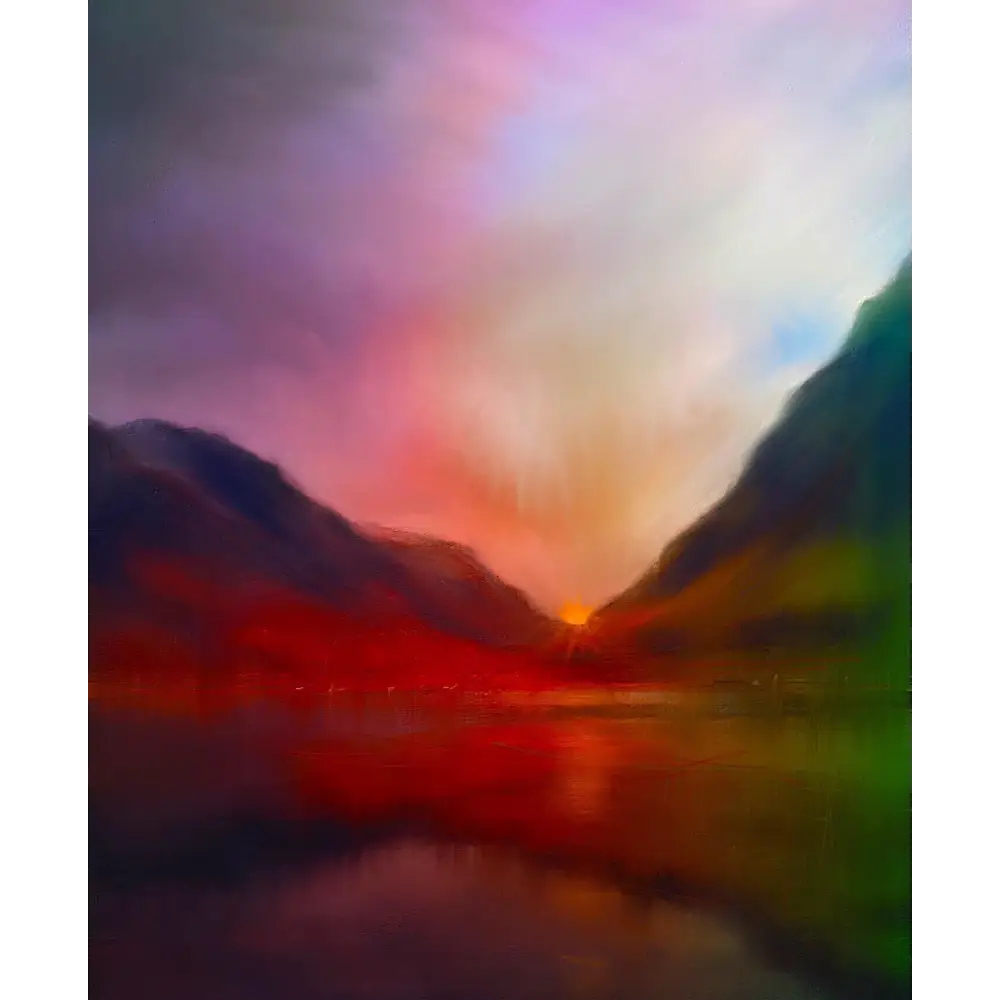 Glencoe Sunset - Scottish Statement Interior Wall Art - Gallery Scotland