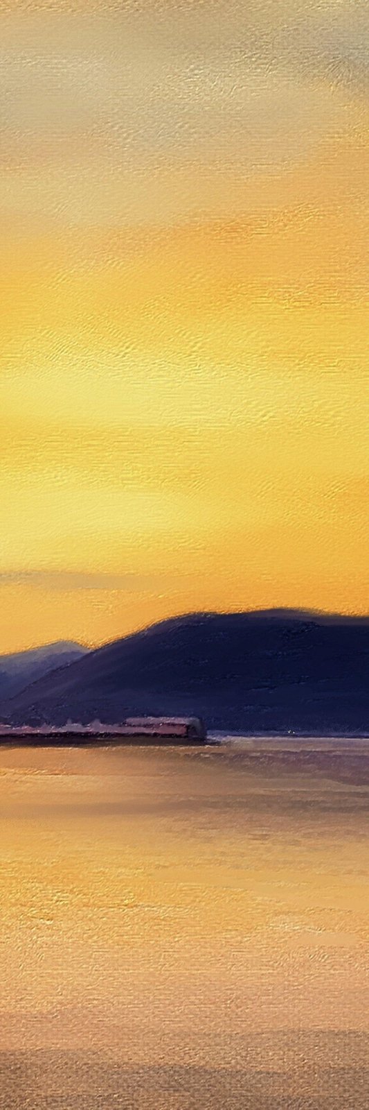 Gourock From Cardwell Bay Triptych Canvas Print.