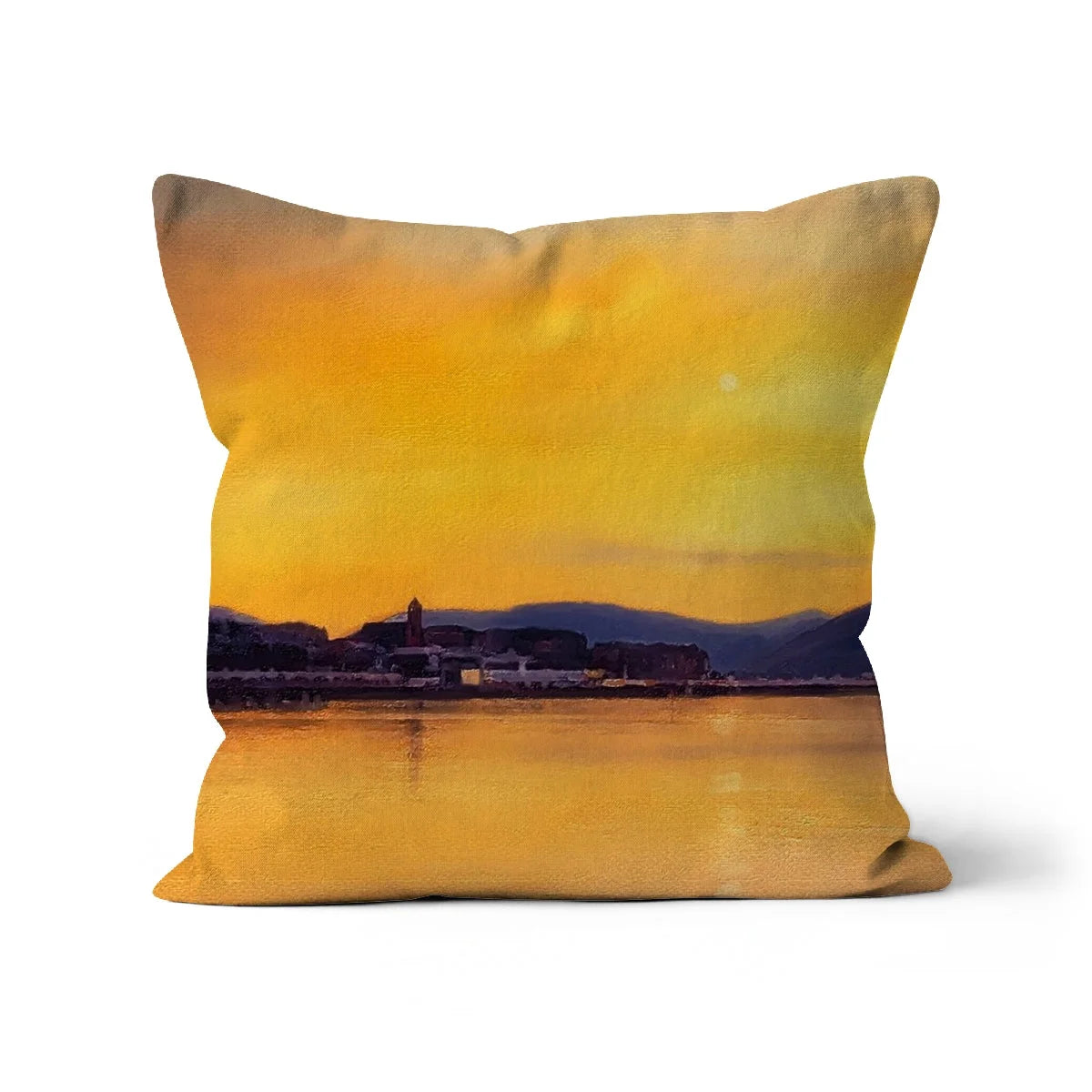 Gourock Sunset from Cardwell Bay Cushion - River Clyde Art Gallery Scotland Worldwide Shipping Scottish Prints