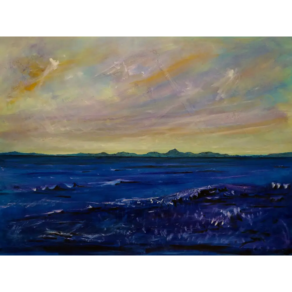 Impressionistic seascape painting from Jura art prints featuring Hebridean Islands by Scottish artist