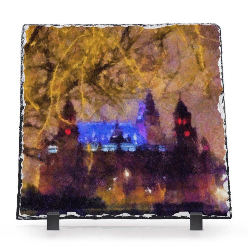 Kelvingrove Nights Scottish Slate Art | Scottish Art Gifts