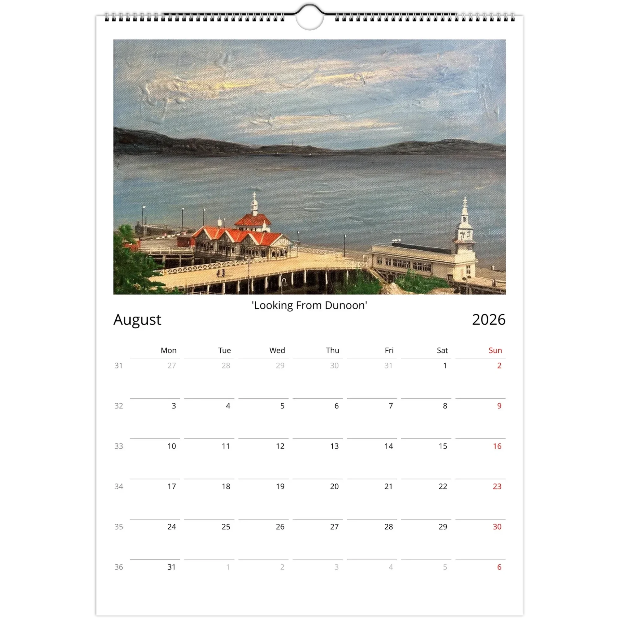 Kevin Hunter 2026 Art Calendar - Scottish Artist Scotland Worldwide Shipping August Wall Prints and Original Landscape Paintings