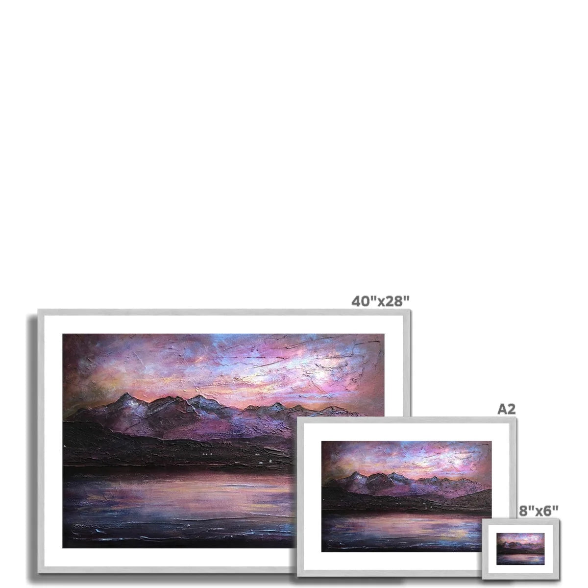 Last Skye Light Antique Framed & Mounted Print - Art Gallery Scotland Worldwide Shipping Scottish Landscape Paintings and Prints by Artist